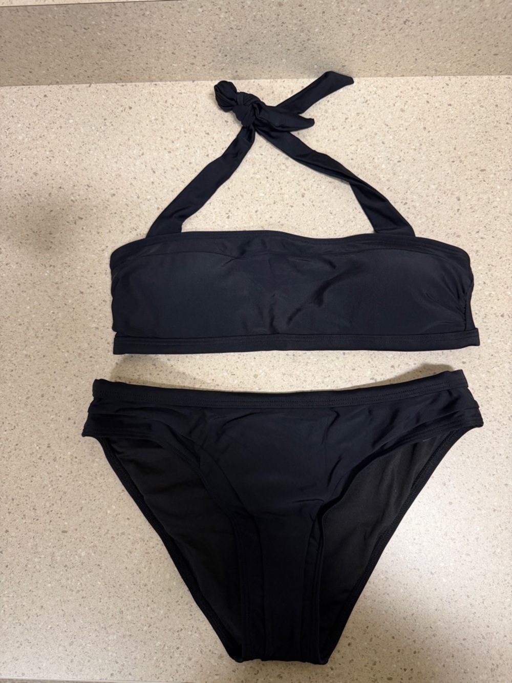New!! Black Bandeau Halter Bikini Set - Women Swim